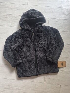 QUIKSILVER NEW Boys Sherpa Full Zip Hooded Jacket